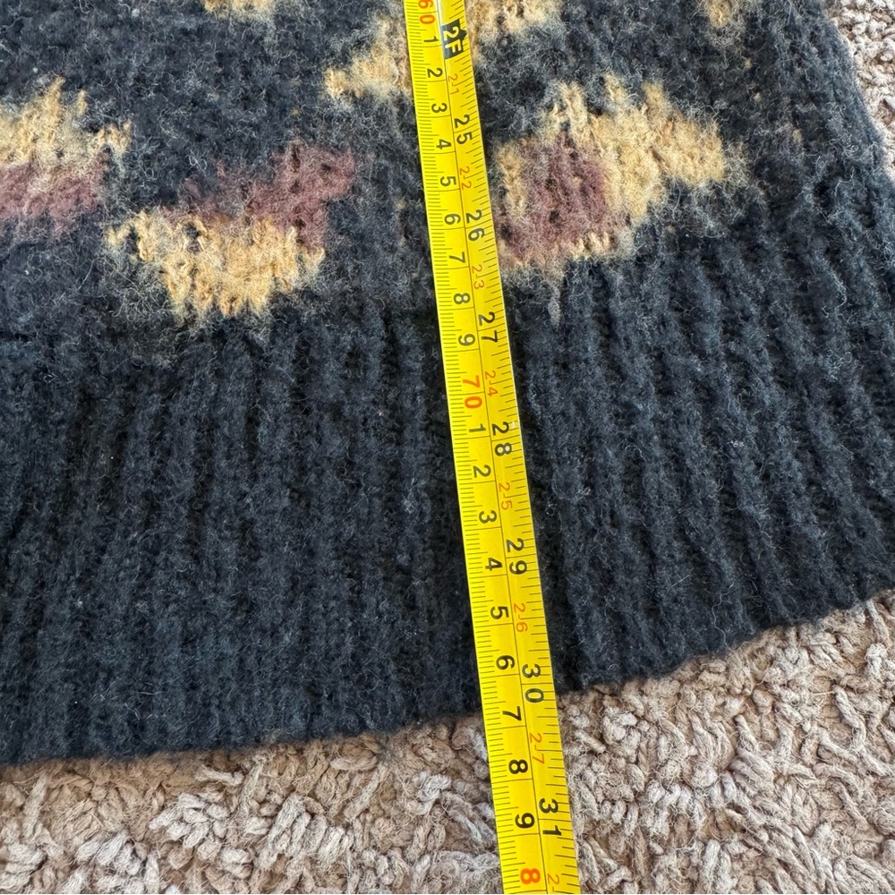 Free People Out Of Africa Wild Cat Wool Cardigan Sweater Oversized S $128 - Picture 10 of 13